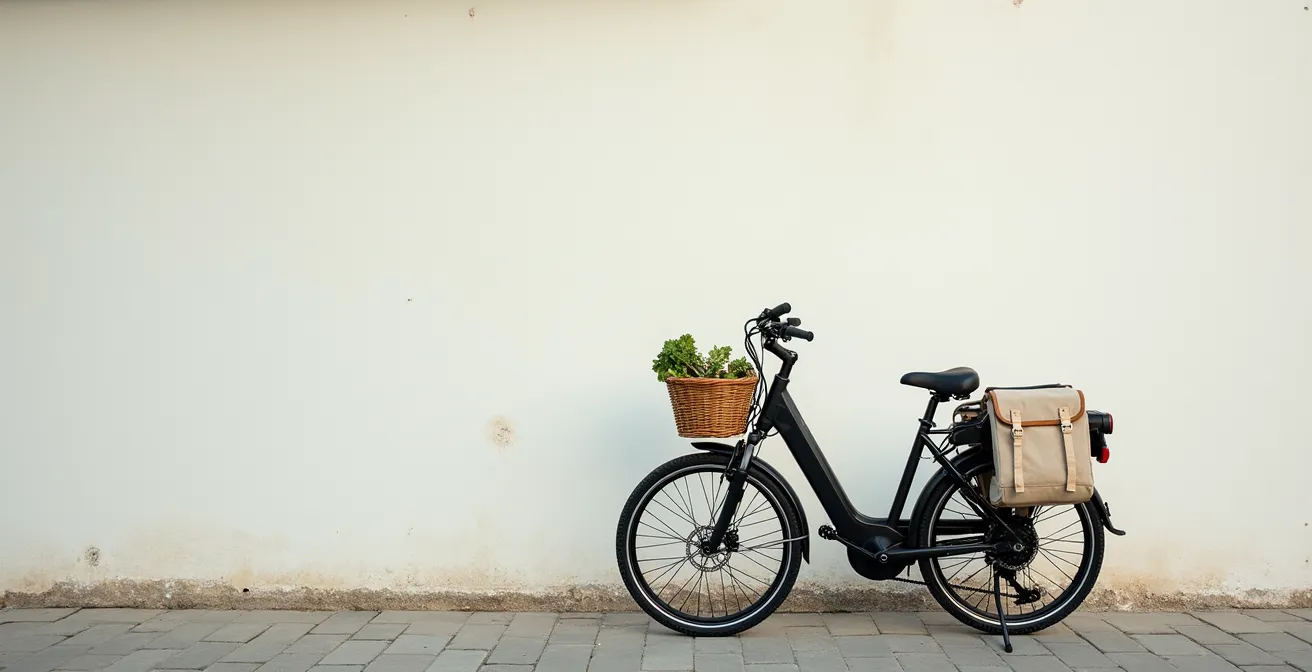 Distribución óptima del peso en e-bike urbana con cestas y alforjas
