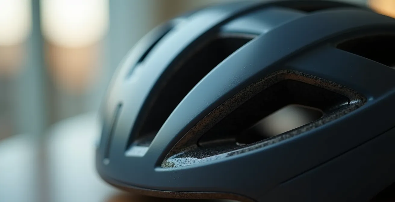 Visualización de las zonas de impacto en cascos de e-bike, mostrando la cobertura extendida en las áreas temporal y occipital.